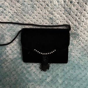 Small Velvet rhinestone embellished purse